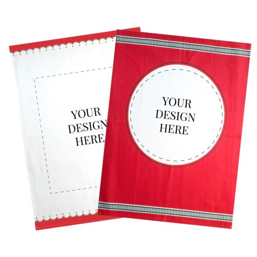 Red Holiday Colored Tea Towels - 20" x 28" Thumbnail