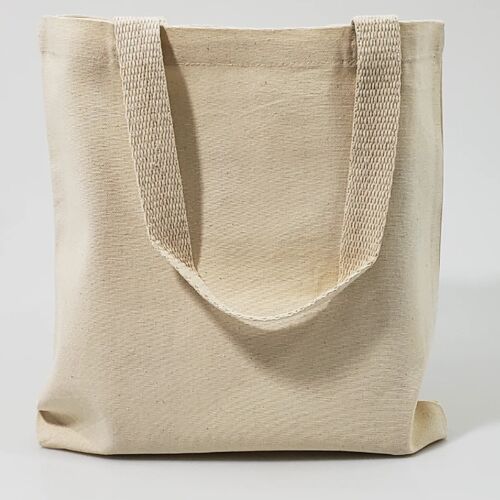 8oz Small 12" Natural Canvas Tote Bag Thumbnail