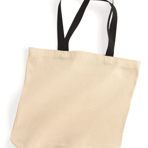 10oz. Cotton Canvas Tote with Colored Handles by Liberty Bags Thumbnail
