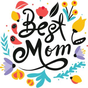 "Best Mom" Floral Script Thumbnail