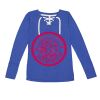 Women's Fine Jersey Lace-Up Long Sleeve T-Shirt Thumbnail