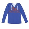 Women's Fine Jersey Lace-Up Long Sleeve T-Shirt Thumbnail