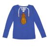 Women's Fine Jersey Lace-Up Long Sleeve T-Shirt Thumbnail
