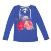 Women's Fine Jersey Lace-Up Long Sleeve T-Shirt Thumbnail