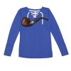Women's Fine Jersey Lace-Up Long Sleeve T-Shirt Thumbnail