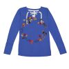 Women's Fine Jersey Lace-Up Long Sleeve T-Shirt Thumbnail