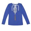 Women's Fine Jersey Lace-Up Long Sleeve T-Shirt Thumbnail