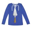 Women's Fine Jersey Lace-Up Long Sleeve T-Shirt Thumbnail