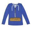 Women's Fine Jersey Lace-Up Long Sleeve T-Shirt Thumbnail