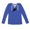 Women's Fine Jersey Lace-Up Long Sleeve T-Shirt Thumbnail