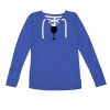 Women's Fine Jersey Lace-Up Long Sleeve T-Shirt Thumbnail