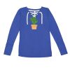 Women's Fine Jersey Lace-Up Long Sleeve T-Shirt Thumbnail