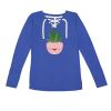Women's Fine Jersey Lace-Up Long Sleeve T-Shirt Thumbnail