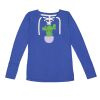 Women's Fine Jersey Lace-Up Long Sleeve T-Shirt Thumbnail