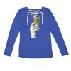 Women's Fine Jersey Lace-Up Long Sleeve T-Shirt Thumbnail