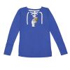 Women's Fine Jersey Lace-Up Long Sleeve T-Shirt Thumbnail