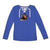 Women's Fine Jersey Lace-Up Long Sleeve T-Shirt Thumbnail