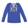 Women's Fine Jersey Lace-Up Long Sleeve T-Shirt Thumbnail