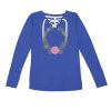 Women's Fine Jersey Lace-Up Long Sleeve T-Shirt Thumbnail