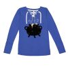 Women's Fine Jersey Lace-Up Long Sleeve T-Shirt Thumbnail
