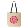 10oz. Cotton Canvas Tote with Colored Handles by Liberty Bags Thumbnail