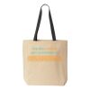 10oz. Cotton Canvas Tote with Colored Handles by Liberty Bags Thumbnail