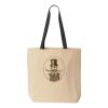 10oz. Cotton Canvas Tote with Colored Handles by Liberty Bags Thumbnail