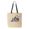 10oz. Cotton Canvas Tote with Colored Handles by Liberty Bags Thumbnail