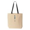 10oz. Cotton Canvas Tote with Colored Handles by Liberty Bags Thumbnail
