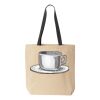 10oz. Cotton Canvas Tote with Colored Handles by Liberty Bags Thumbnail