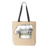 10oz. Cotton Canvas Tote with Colored Handles by Liberty Bags Thumbnail