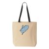 10oz. Cotton Canvas Tote with Colored Handles by Liberty Bags Thumbnail