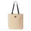 10oz. Cotton Canvas Tote with Colored Handles by Liberty Bags Thumbnail