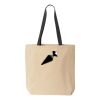 10oz. Cotton Canvas Tote with Colored Handles by Liberty Bags Thumbnail