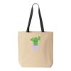 10oz. Cotton Canvas Tote with Colored Handles by Liberty Bags Thumbnail