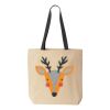 10oz. Cotton Canvas Tote with Colored Handles by Liberty Bags Thumbnail