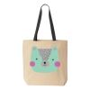 10oz. Cotton Canvas Tote with Colored Handles by Liberty Bags Thumbnail