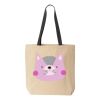 10oz. Cotton Canvas Tote with Colored Handles by Liberty Bags Thumbnail