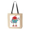 10oz. Cotton Canvas Tote with Colored Handles by Liberty Bags Thumbnail