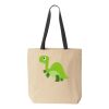 10oz. Cotton Canvas Tote with Colored Handles by Liberty Bags Thumbnail