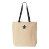10oz. Cotton Canvas Tote with Colored Handles by Liberty Bags Thumbnail