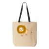 10oz. Cotton Canvas Tote with Colored Handles by Liberty Bags Thumbnail