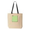 10oz. Cotton Canvas Tote with Colored Handles by Liberty Bags Thumbnail