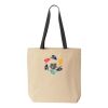 10oz. Cotton Canvas Tote with Colored Handles by Liberty Bags Thumbnail