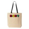 10oz. Cotton Canvas Tote with Colored Handles by Liberty Bags Thumbnail